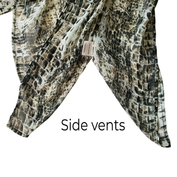 Snakeskin Animal Print Kimono Top Sheer Artsy Coverup with Loads of Style! OS - Picture 10 of 16